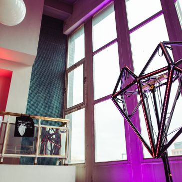 Instalace svítící skulptury Heart pro TEDx Budweis 2019